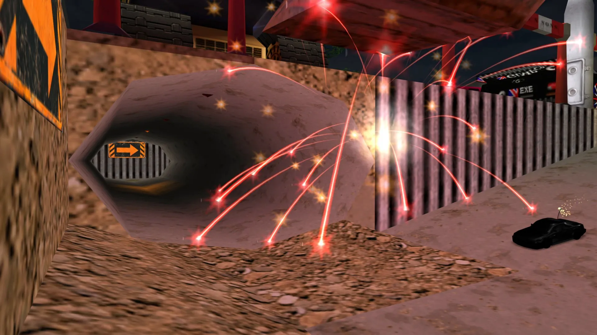 SuperMarket After Hours: tunnel fireworks