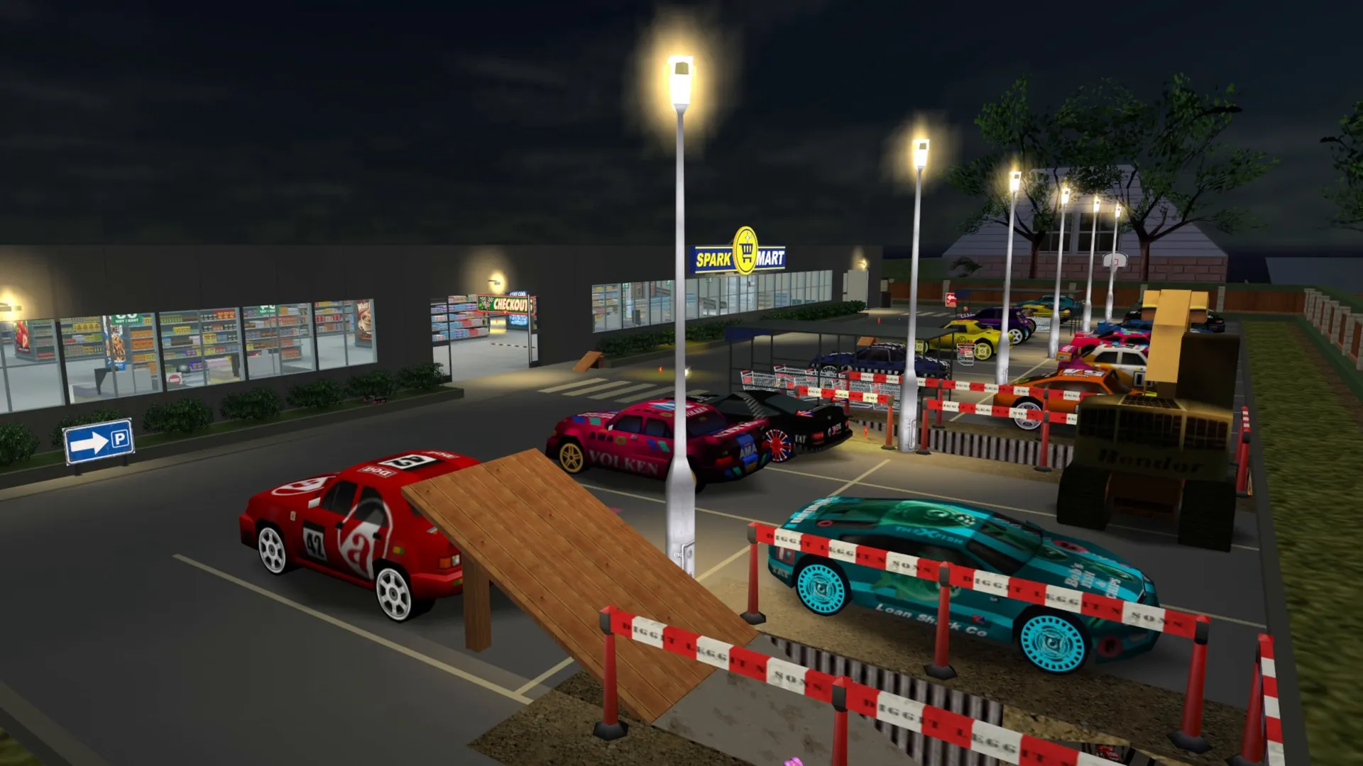 SuperMarket After Hours: car park wide